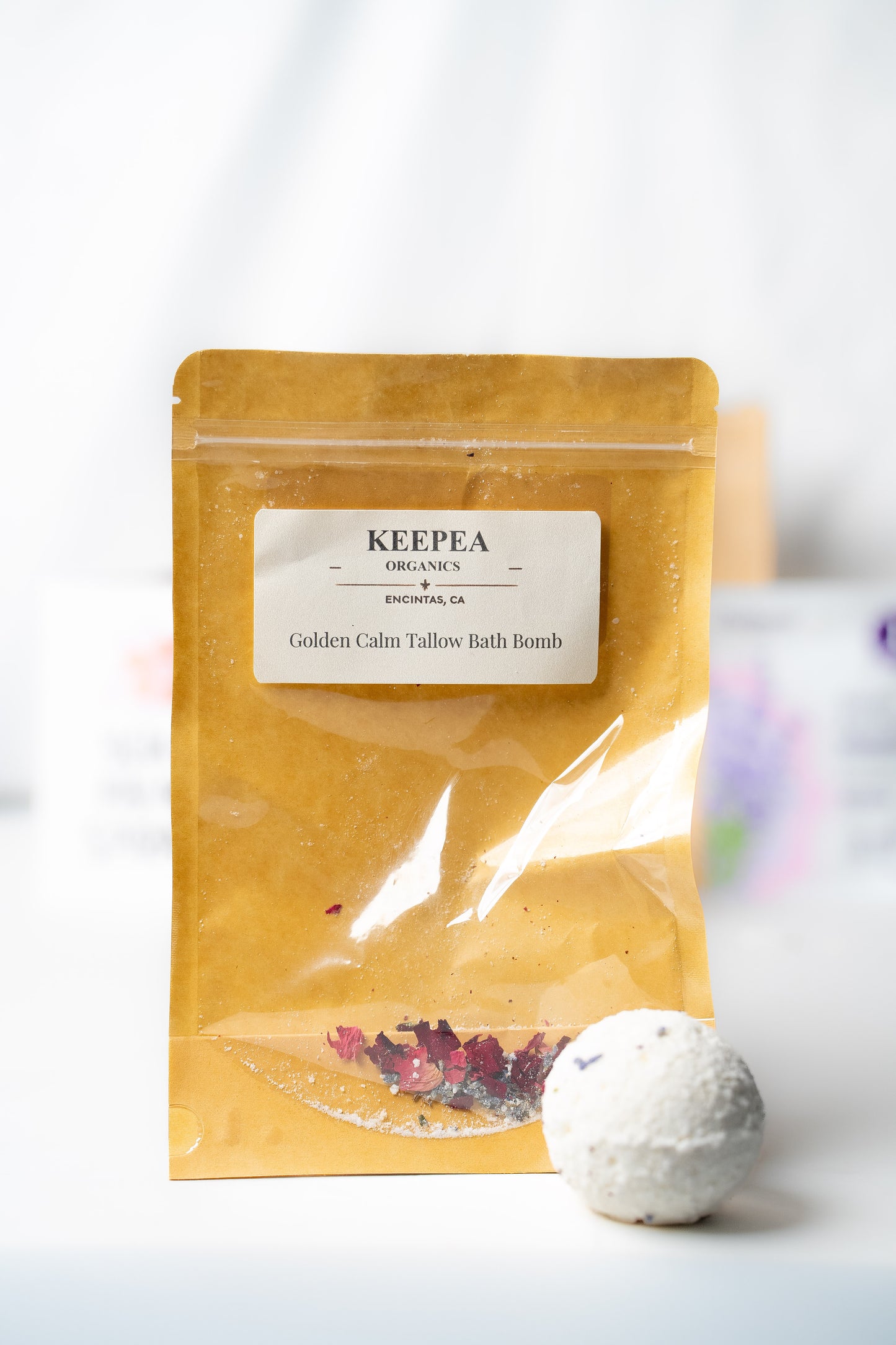 Golden Calm Tallow Bath Bomb